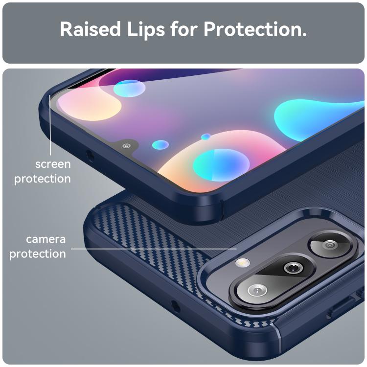 For Samsung Galaxy M36 5G Carbon Fiber Brushed Texture TPU Phone Case