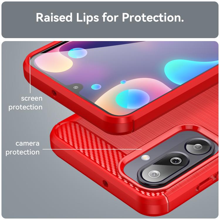 For Samsung Galaxy M36 5G Carbon Fiber Brushed Texture TPU Phone Case