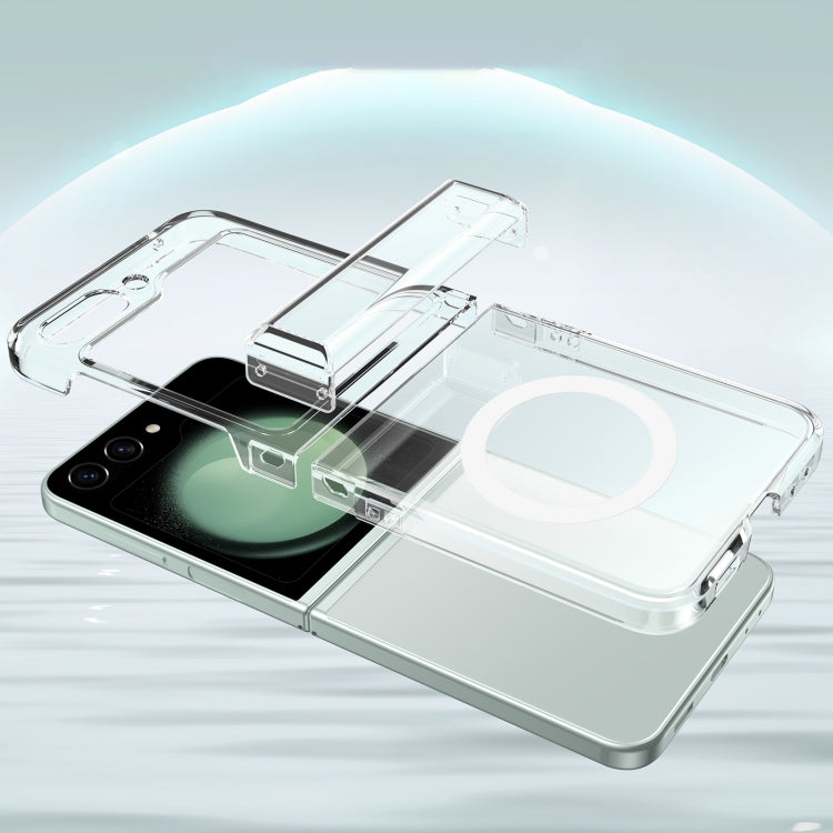For Samsung Galaxy Z Flip5 Transparent Airbag Shockproof MagSafe Phone Case