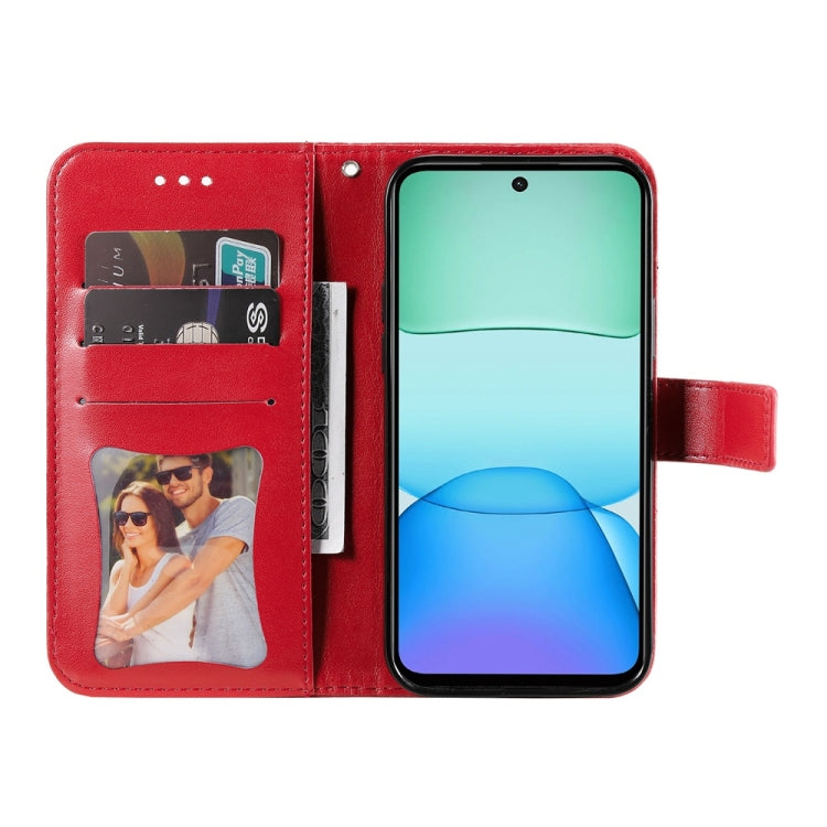 For Redmi 13 4G / Redmi Note 13R Seven-petal Flowers Embossing Leather Phone Case