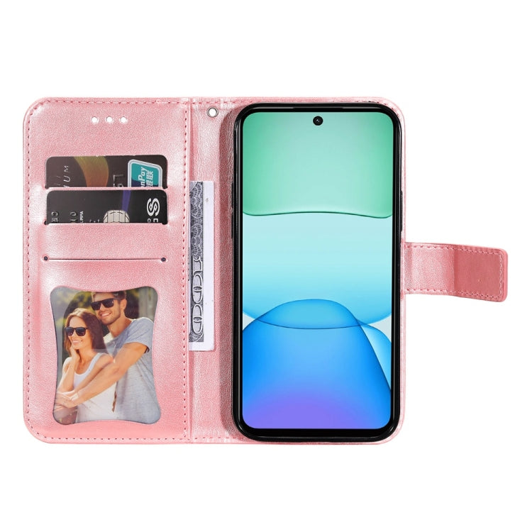 For Redmi 13 4G / Redmi Note 13R Seven-petal Flowers Embossing Leather Phone Case
