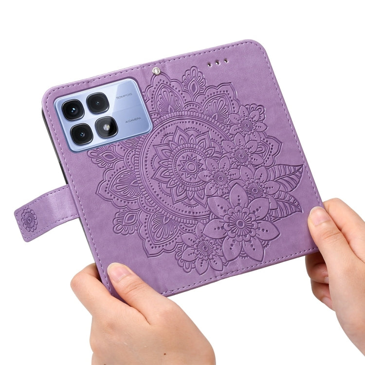 For Redmi K70 Ultra Seven-petal Flowers Embossing Leather Phone Case