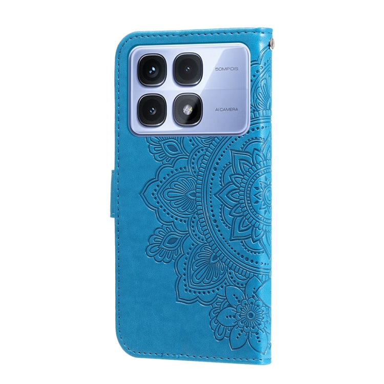 For Redmi K70 Ultra Seven-petal Flowers Embossing Leather Phone Case