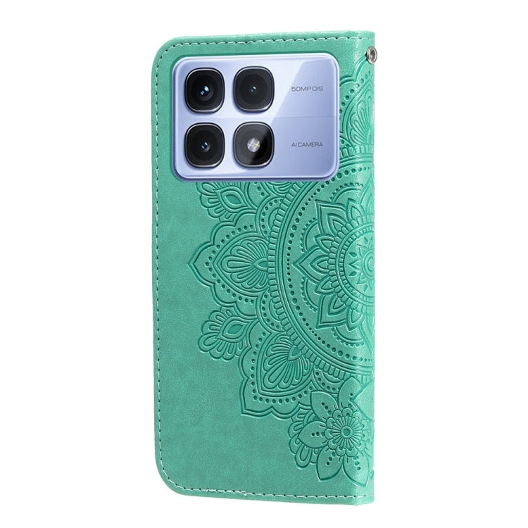 For Redmi K70 Ultra Seven-petal Flowers Embossing Leather Phone Case