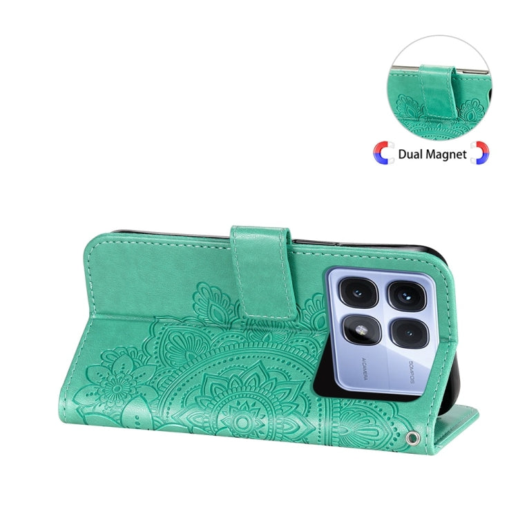 For Redmi K70 Ultra Seven-petal Flowers Embossing Leather Phone Case