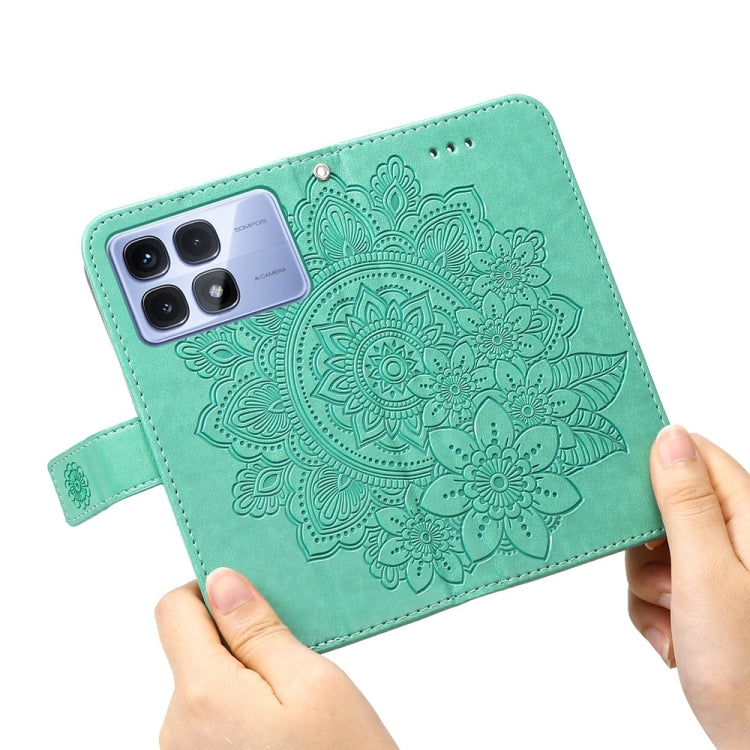 For Redmi K70 Ultra Seven-petal Flowers Embossing Leather Phone Case