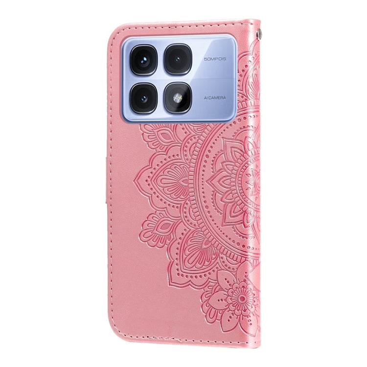 For Redmi K70 Ultra Seven-petal Flowers Embossing Leather Phone Case