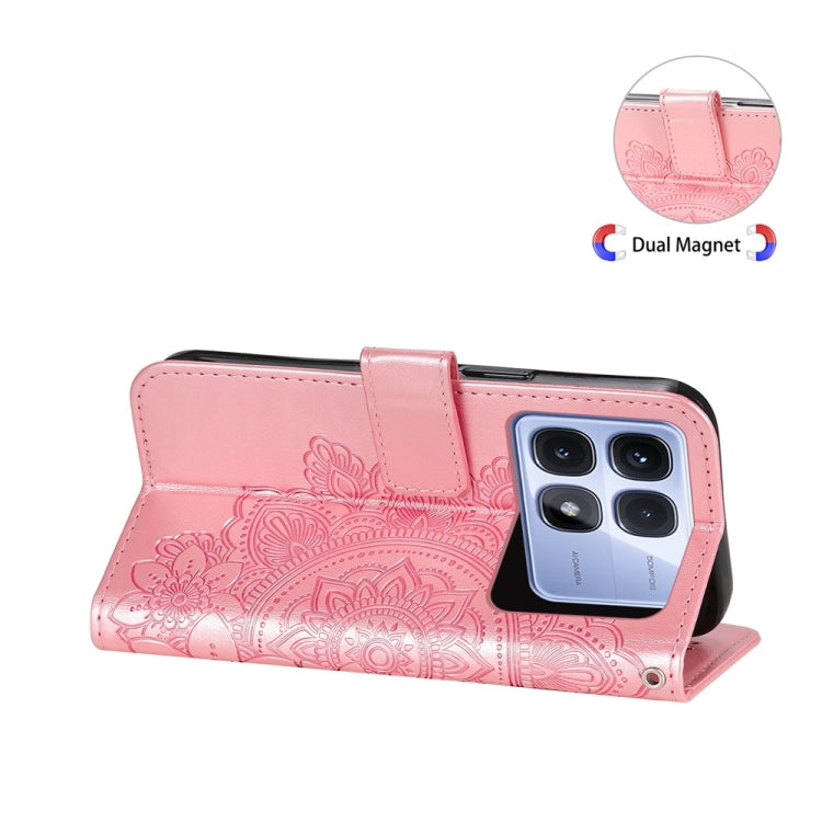 For Redmi K70 Ultra Seven-petal Flowers Embossing Leather Phone Case