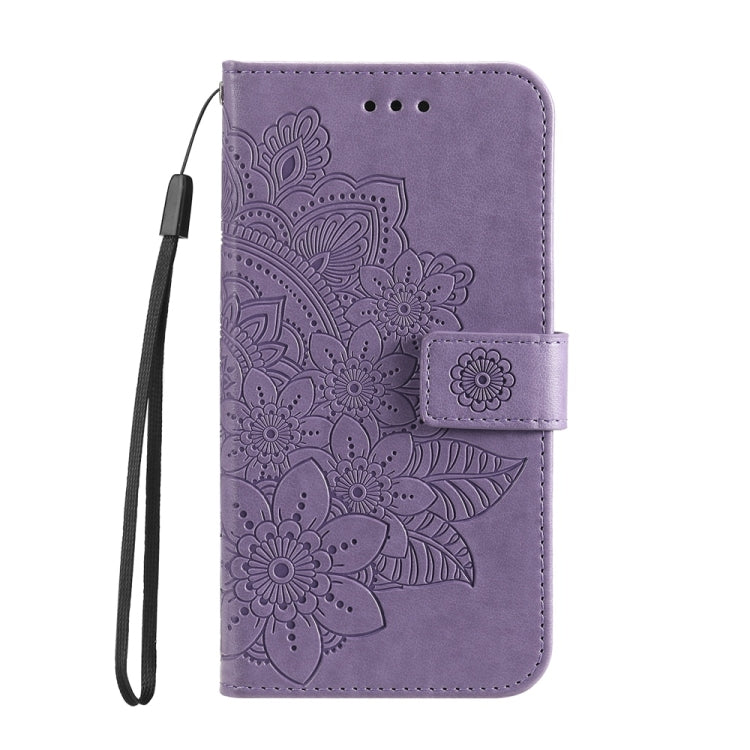 For Redmi 14C 4G Seven-petal Flowers Embossing Leather Phone Case