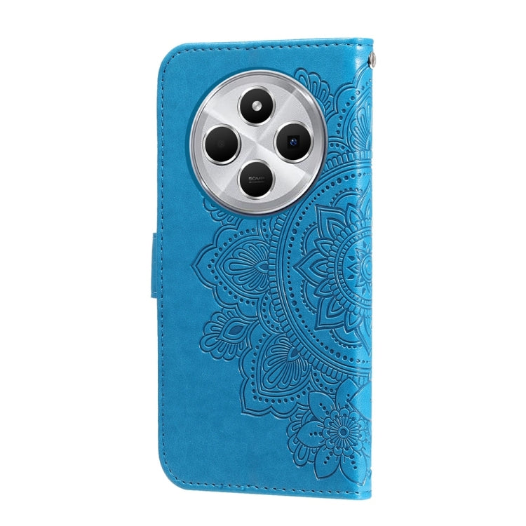 For Redmi 14C 4G Seven-petal Flowers Embossing Leather Phone Case