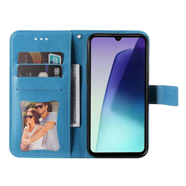 For Redmi 14C 4G Seven-petal Flowers Embossing Leather Phone Case