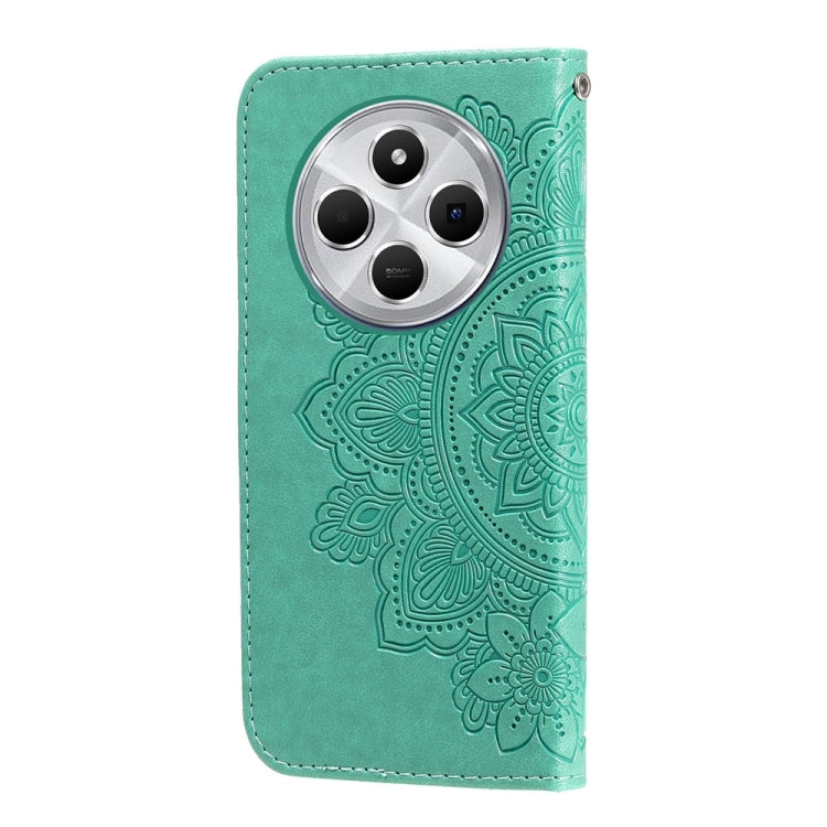 For Redmi 14C 4G Seven-petal Flowers Embossing Leather Phone Case