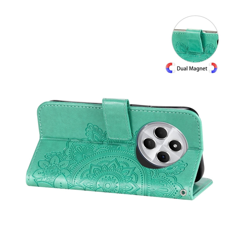 For Redmi 14C 4G Seven-petal Flowers Embossing Leather Phone Case