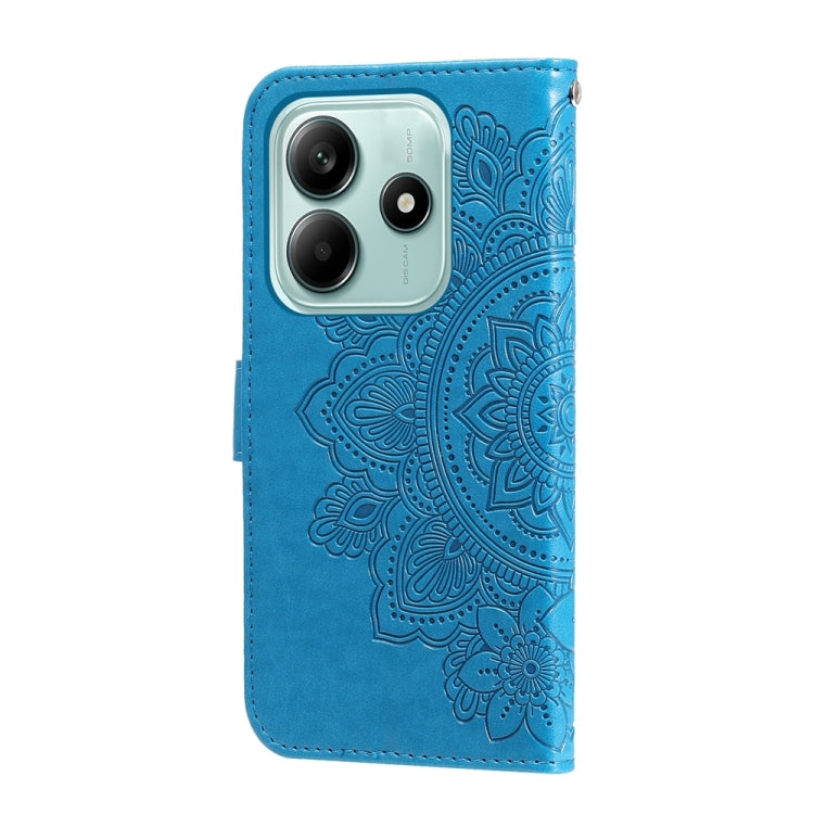 For Redmi Note 14 5G Seven-petal Flowers Embossing Leather Phone Case