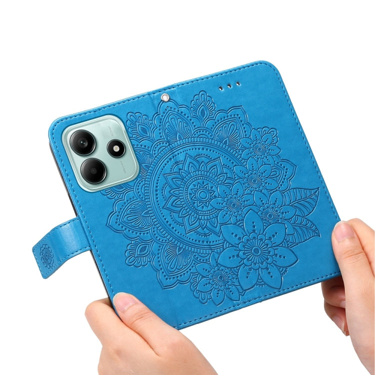 For Redmi Note 14 5G Seven-petal Flowers Embossing Leather Phone Case