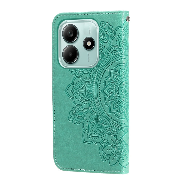 For Redmi Note 14 5G Seven-petal Flowers Embossing Leather Phone Case