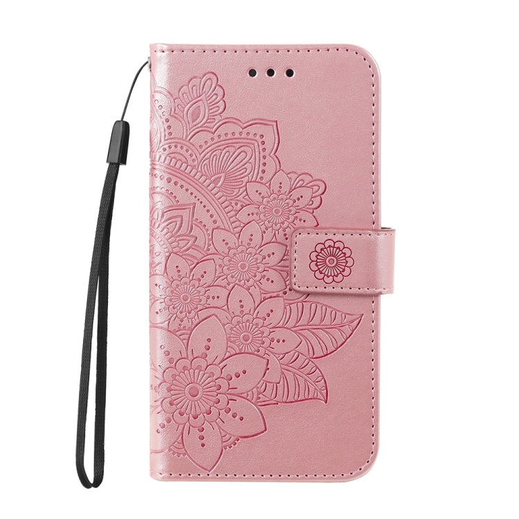 For Redmi Note 14 5G Seven-petal Flowers Embossing Leather Phone Case