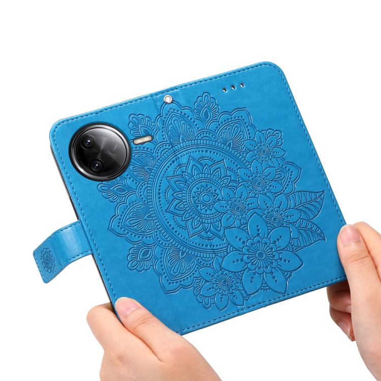 For Redmi K80 Pro Seven-petal Flowers Embossing Leather Phone Case