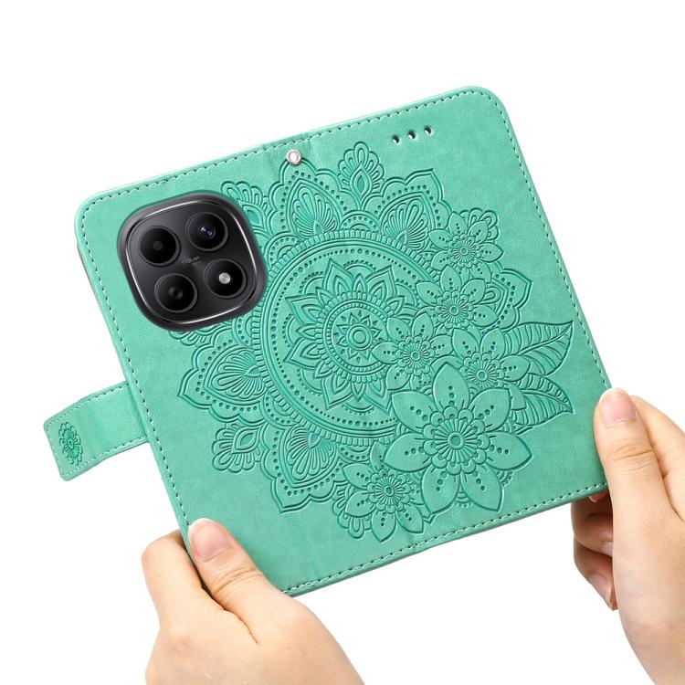 For Redmi Note 15 4G / 5G Global 164mm / Poco M8 5G Seven-petal Flowers Embossing Leather Phone Case