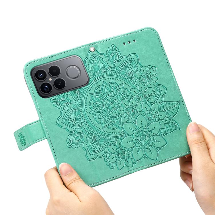 For Redmi K90 Pro Max / Xiaomi Poco F8 Ultra 5G Seven-petal Flowers Embossing Leather Phone Case