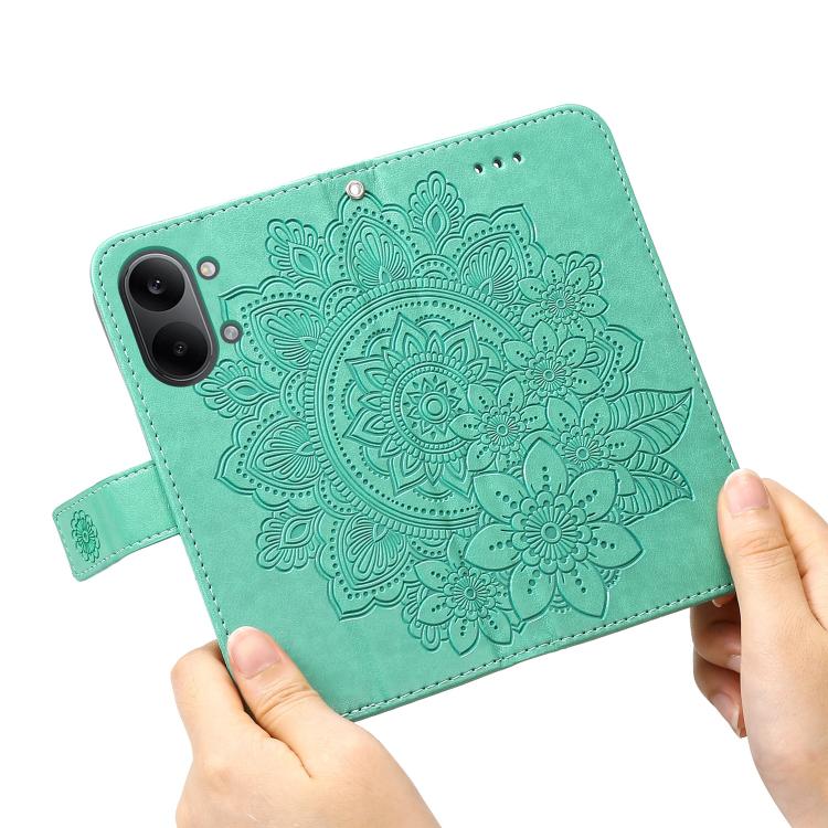 For Redmi Turbo 5 Max 5G / Poco X8 Pro Max 5G Seven-petal Flowers Embossing Leather Phone Case