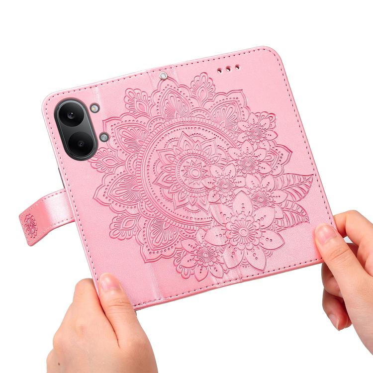 For Redmi Turbo 5 Max 5G / Poco X8 Pro Max 5G Seven-petal Flowers Embossing Leather Phone Case