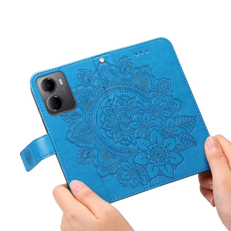 For Redmi 15a 5G Seven-petal Flowers Embossing Leather Phone Case