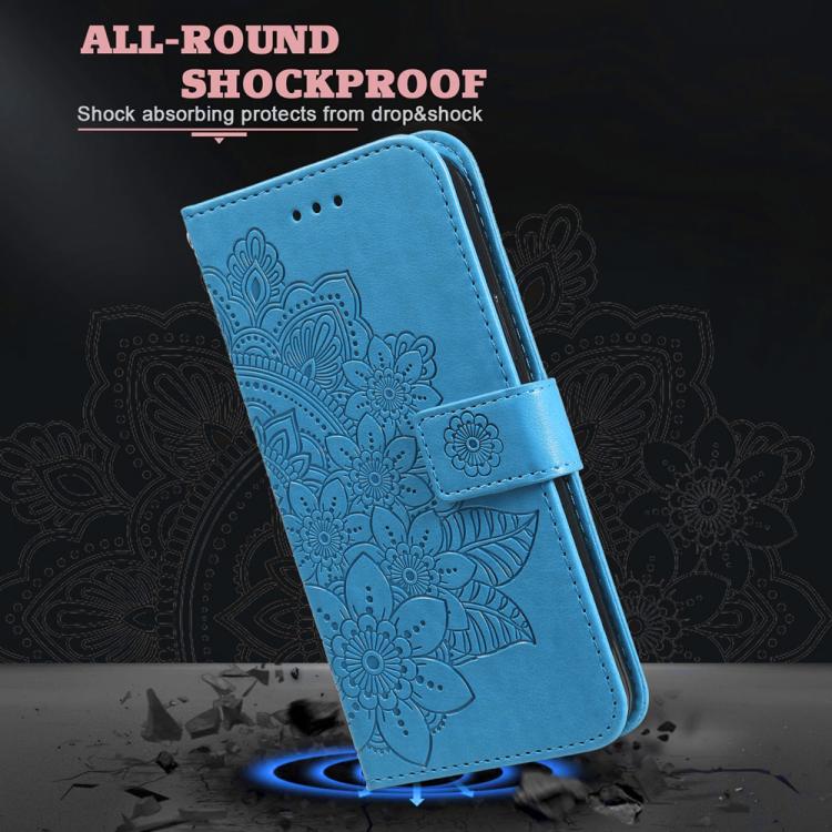 For Redmi 15a 5G Seven-petal Flowers Embossing Leather Phone Case