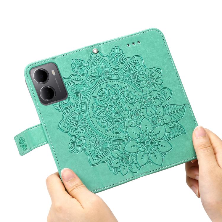 For Redmi 15a 5G Seven-petal Flowers Embossing Leather Phone Case