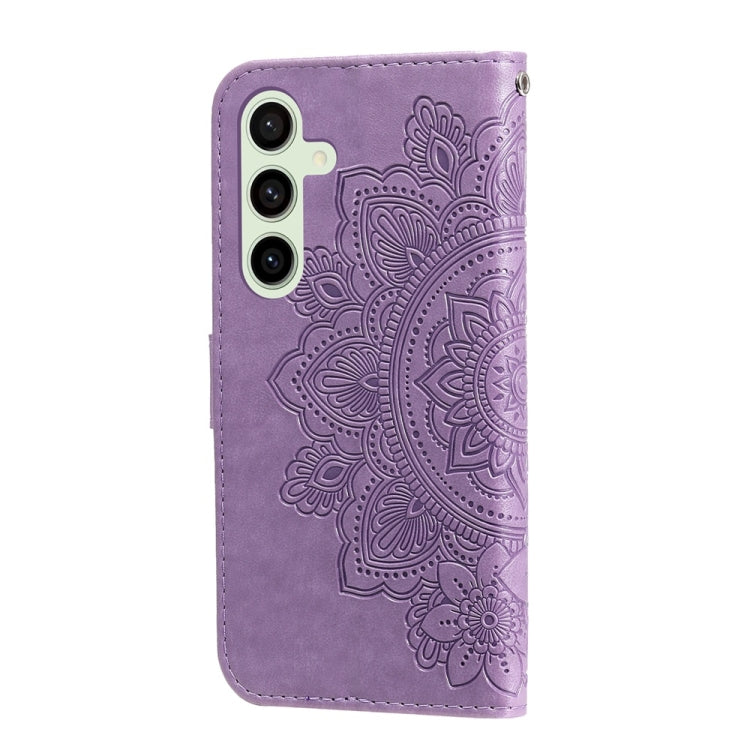 For Samsung Galaxy S24 FE 5G Seven-petal Flowers Embossing Leather Phone Case