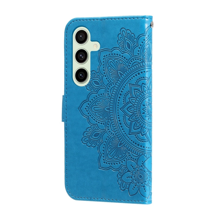 For Samsung Galaxy S24 FE 5G Seven-petal Flowers Embossing Leather Phone Case