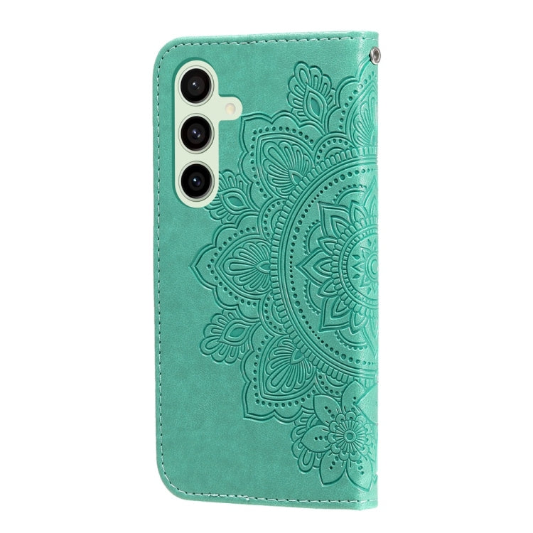 For Samsung Galaxy S24 FE 5G Seven-petal Flowers Embossing Leather Phone Case