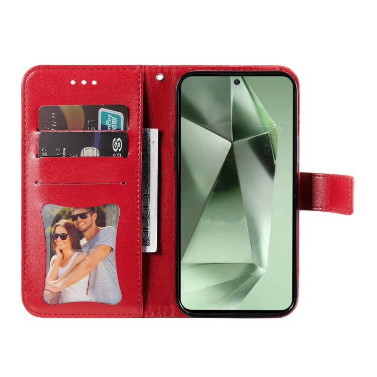 For Samsung Galaxy S24 FE 5G Seven-petal Flowers Embossing Leather Phone Case
