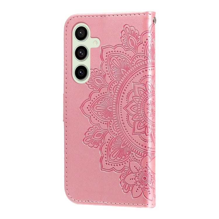 For Samsung Galaxy S24 FE 5G Seven-petal Flowers Embossing Leather Phone Case