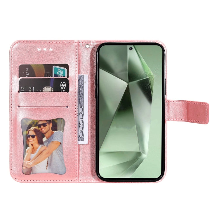 For Samsung Galaxy S24 FE 5G Seven-petal Flowers Embossing Leather Phone Case