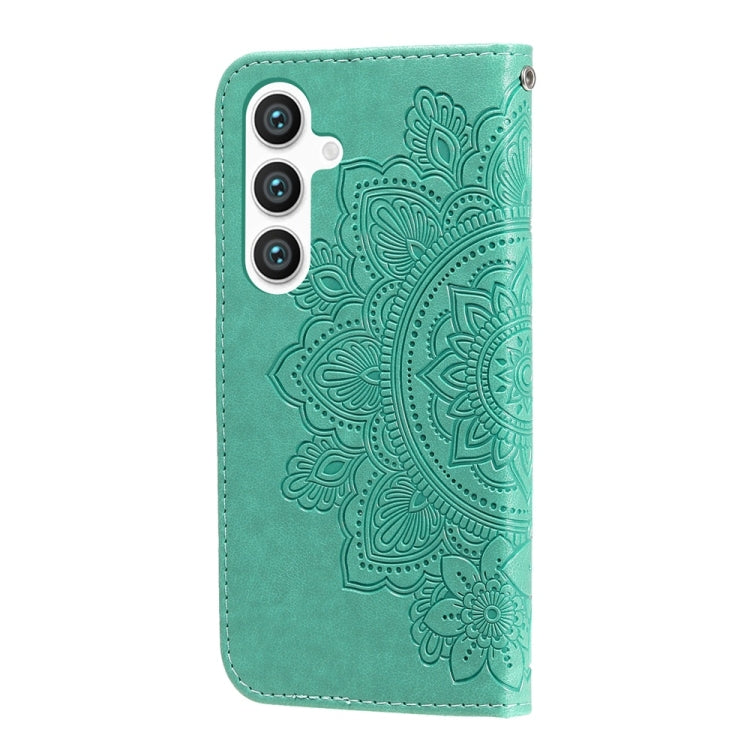 For Samsung Galaxy S25 5G Seven-petal Flowers Embossing Leather Phone Case