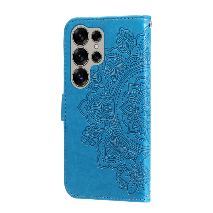 For Samsung Galaxy S25 Ultra 5G Seven-petal Flowers Embossing Leather Phone Case