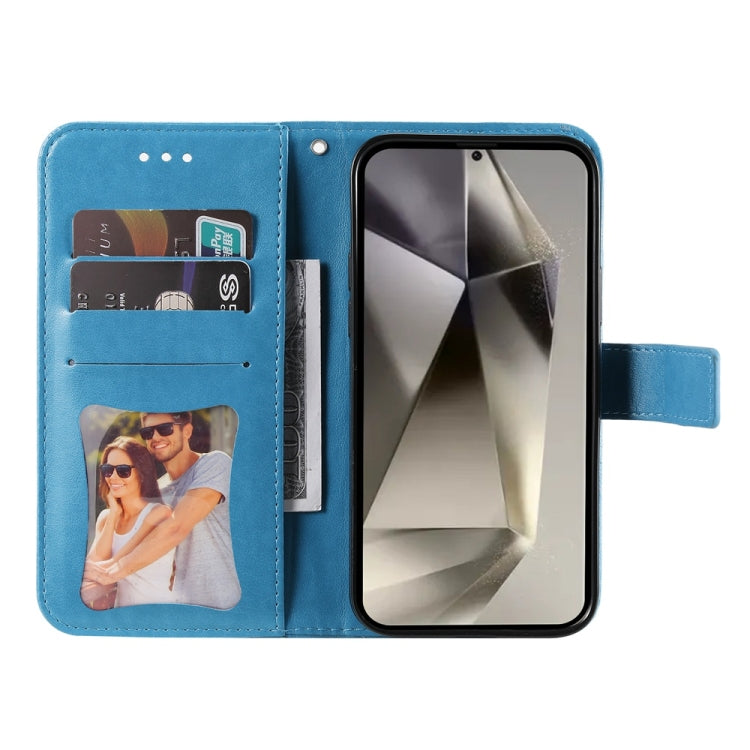 For Samsung Galaxy S25 Ultra 5G Seven-petal Flowers Embossing Leather Phone Case