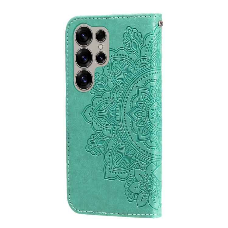 For Samsung Galaxy S25 Ultra 5G Seven-petal Flowers Embossing Leather Phone Case