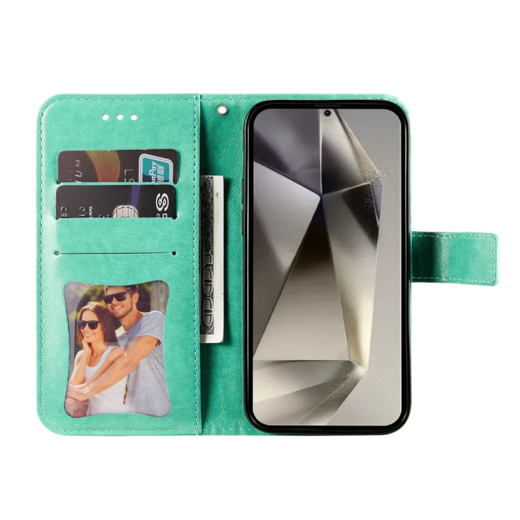 For Samsung Galaxy S25 Ultra 5G Seven-petal Flowers Embossing Leather Phone Case