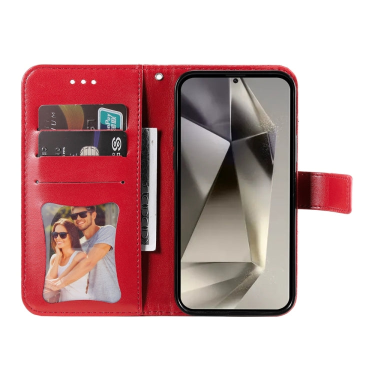 For Samsung Galaxy S25 Ultra 5G Seven-petal Flowers Embossing Leather Phone Case