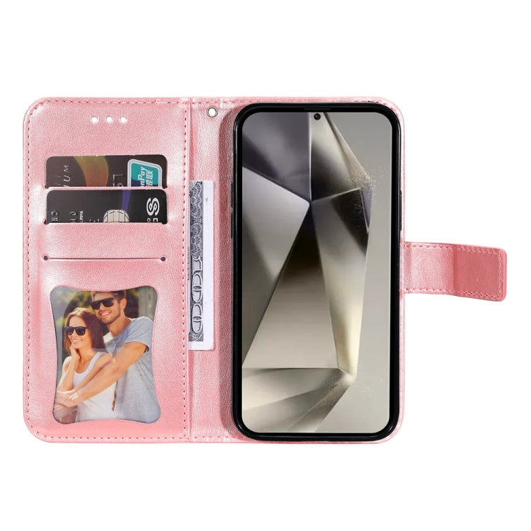 For Samsung Galaxy S25 Ultra 5G Seven-petal Flowers Embossing Leather Phone Case