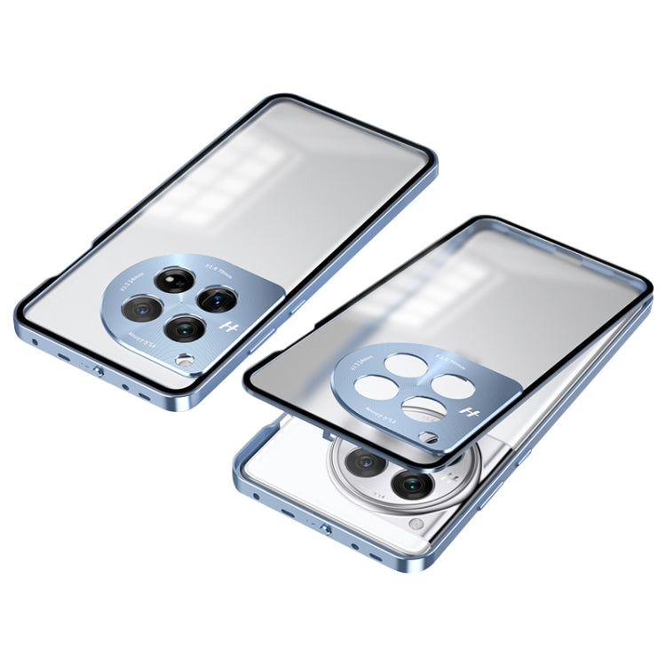 For OnePlus Ace 3 Pro Snap Buckle Single-sided Metal Frame Frosted Phone Case