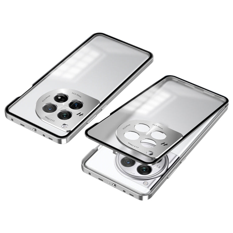 For OnePlus Ace 3 Pro Snap Buckle Single-sided Metal Frame Frosted Phone Case
