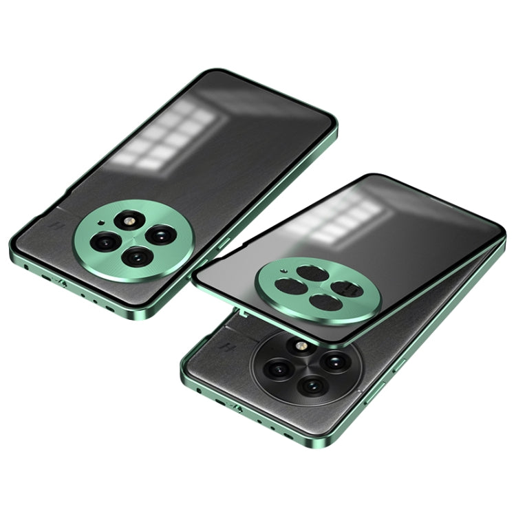 For OnePlus 13 Snap Buckle Single-sided Metal Frame Frosted Phone Case