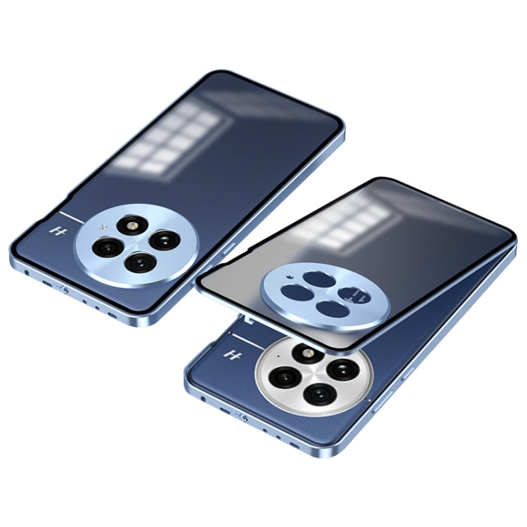 For OnePlus 13 Snap Buckle Single-sided Metal Frame Frosted Phone Case