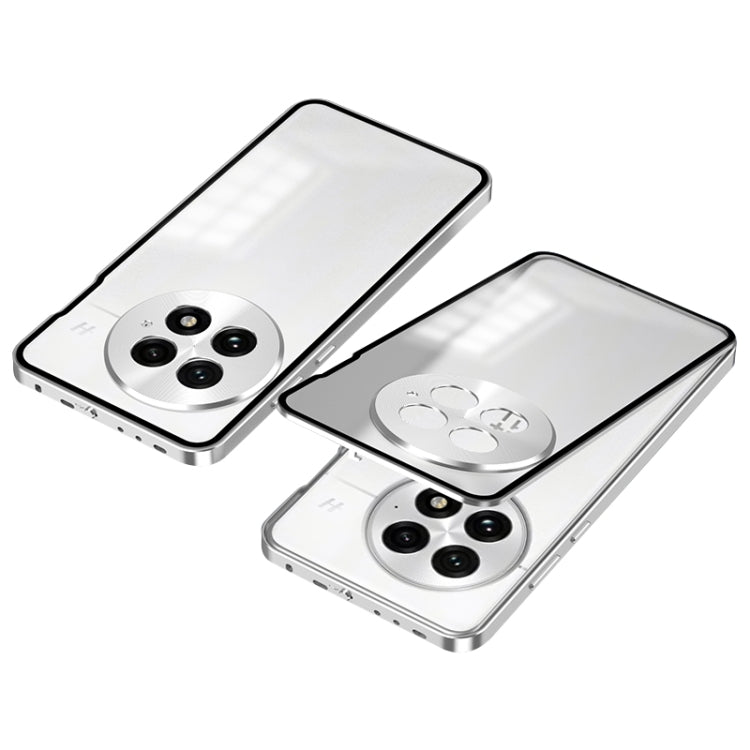 For OnePlus 13 Snap Buckle Single-sided Metal Frame Frosted Phone Case
