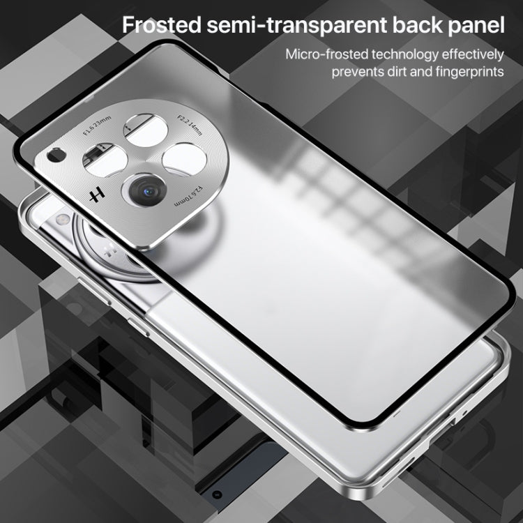 For OnePlus Ace 3 Pro Snap Buckle Single-sided Metal Frame Frosted Phone Case
