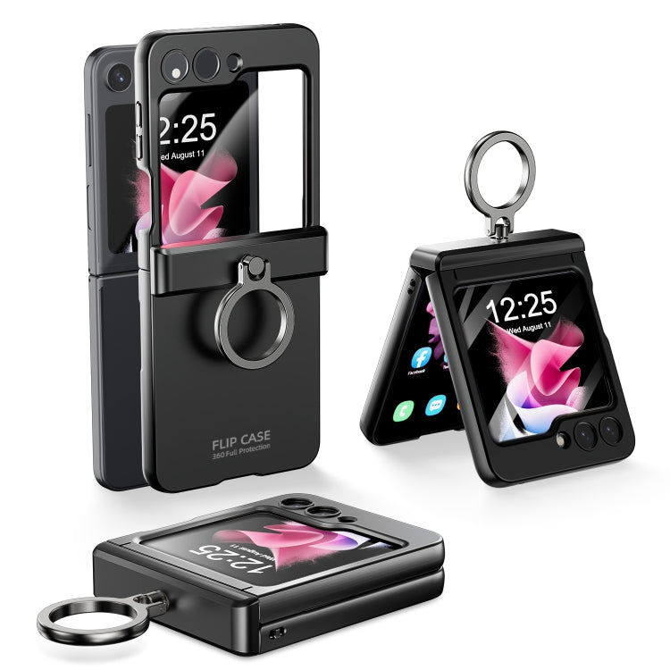 For Samsung Galaxy Z Flip6 / Flip7 FE Integrated Folding Ring Phone Case with Hinge