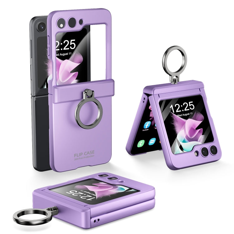 For Samsung Galaxy Z Flip5 5G Integrated Folding Ring Phone Case with Hinge